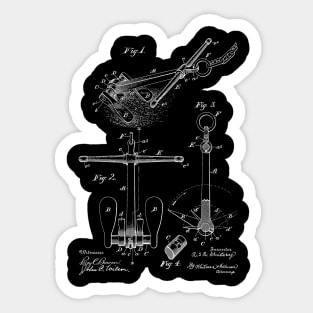 Anchor Vintage Patent Hand Drawing Sticker